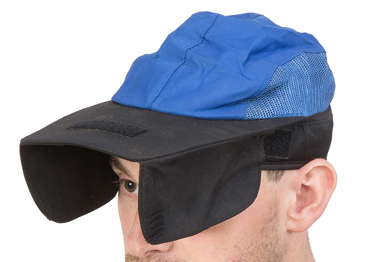 Centaur Model 16 shooting cap with side flaps - view with side flaps down