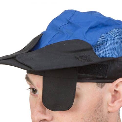 Centaur Model 16 shooting cap with blinder side flaps - view with side flaps up