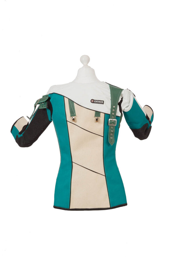 Centaur Match 19 Double Canvas and Leather Target Shooting Jacket - Back view