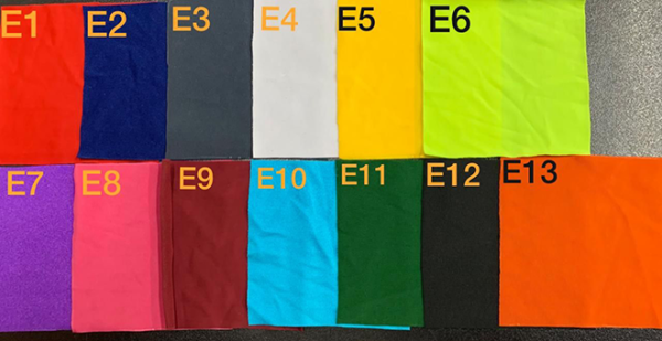 Elasticated Colour Swatches for Made to Measure Target Shooting Jacket